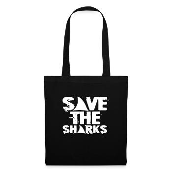 Requin - Sac en tissu - noir - Devant
