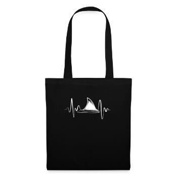 Requin - Sac en tissu - noir - Devant