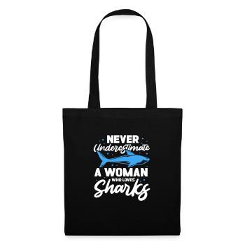 Shark Woman - Tote Bag - black - Front