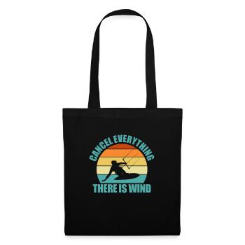 Kitesurfen - Stoffbeutel - Schwarz - Vorne