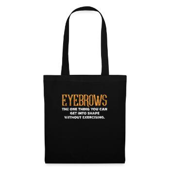 Sourcils Sourcils Beauticienne Cadeau - Sac en tissu - noir - Devant