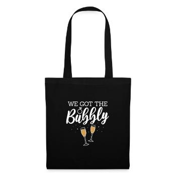 Enterrement de vie de jeune fille - Sac en tissu - noir - Devant