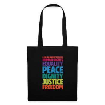 Droits de l’homme Anti-Racisme Tolérance Cadeau - Sac en tissu - noir - Devant