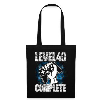 Level 40 Complete Birthday Gift 40 Years - Tote Bag - black - Front
