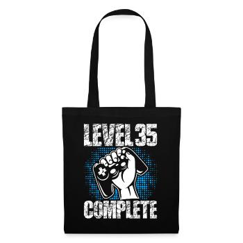Level 35 Complete Birthday Gift 35 Years - Tote Bag - black - Front