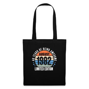 Août 1982 - Sac en tissu - noir - Devant