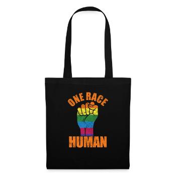 Droits de l’homme Anti-Racisme Tolérance Cadeau - Sac en tissu - noir - Devant