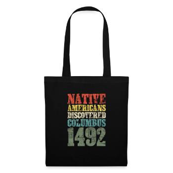 Cadeau Apache amérindien - Sac en tissu - noir - Devant