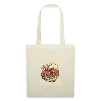 Poker PokerFace Poker All In Casino Cadeau - Sac en tissu - nature - Devant