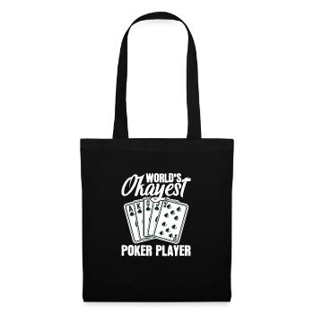 Poker PokerFace Poker All In Casino Cadeau - Sac en tissu - noir - Devant