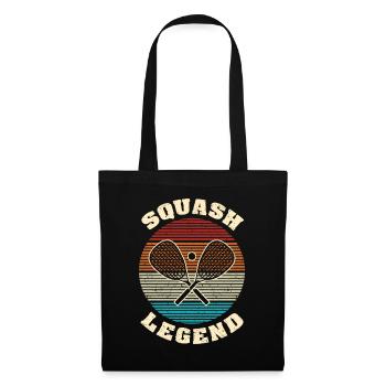 Cool Retro Crossing Rackets Squash Legend Squash - Tote Bag - black - Front