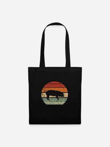 Cochon Cochon PorcLet Semer Des Cochons Cadeau - Sac en tissu - noir