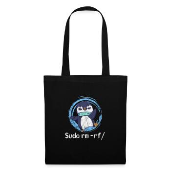 Pinguin - Stoffbeutel - Schwarz - Vorne