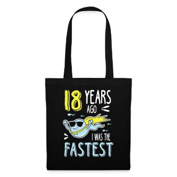 Il y a 18 ans, j’étais le 18e anniversaire le plus rapide - Sac en tissu - noir - Devant