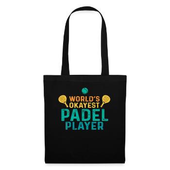 Worlds Okayest Padel Player Retro Padel - Tote Bag - black - Front
