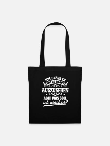 60. Geburtstag - Stoffbeutel - Schwarz