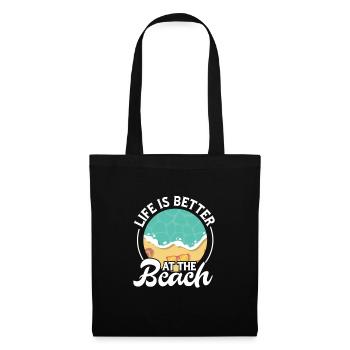 Plage - Sac en tissu - noir - Devant