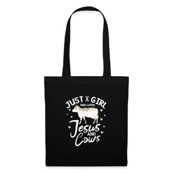 Cow Jesus - Tote Bag - black - Front
