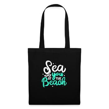 Plage - Sac en tissu - noir - Devant