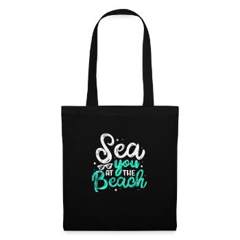 Vacances à la plage Été Soleil Mer Cadeau de vacances - Sac en tissu - noir - Devant