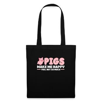 Pig - Tote Bag - black - Front