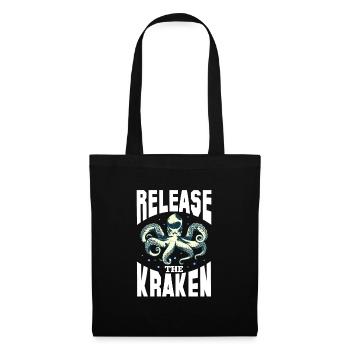 Pieuvre - Sac en tissu - noir - Devant
