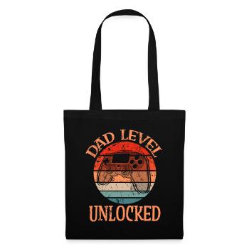 Dad Level Unlocked - Level up to Daddy - Tote Bag - black - Front