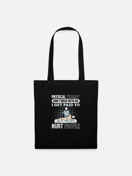 Physiotherapeut Physiotherapie Physio Geschenk - Stoffbeutel - Schwarz
