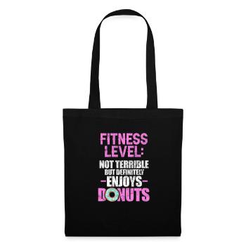 Donut Fitness - Stoffbeutel - Schwarz - Vorne