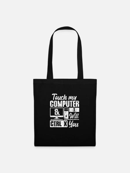 Computer Nerd PC Programmierer Informatik Geschenk - Stoffbeutel - Schwarz