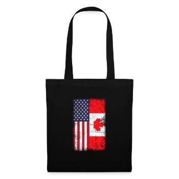 Canada États-Unis - Sac en tissu - noir - Devant