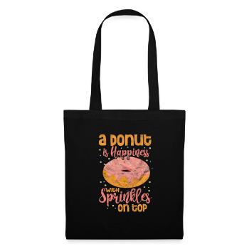 Donut - Stoffbeutel - Schwarz - Vorne