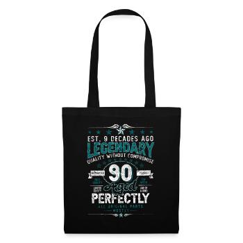 Vintage Legendary - Aged perfectly 90th birthday - Tote Bag - black - Front