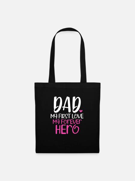 Father Daughter Papa Son Child Father's Day Gift - Tote Bag - black