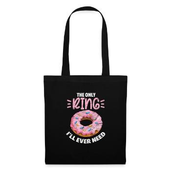 Donut - Stoffbeutel - Schwarz - Vorne