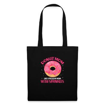 Donut Mutter Tochter Sohn Donuts Geschenk - Stoffbeutel - Schwarz - Vorne