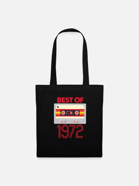 1972 50. Geburtstag 50 Jahre Geschenk - Stoffbeutel - Schwarz