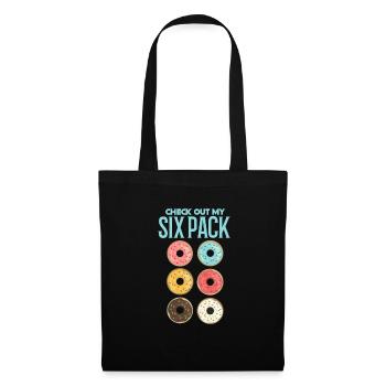 Donut Fitness Gym Workout Donuts Geschenk - Stoffbeutel - Schwarz - Vorne