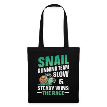 Snail Running Team Funny Snail Runner - Tote Bag - black - Front
