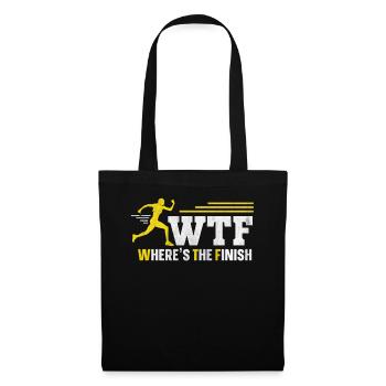 WTF - Où est le coureur de marathon amusant d’arrivée - Sac en tissu - noir - Devant