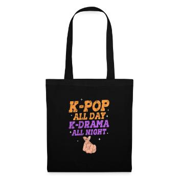 K-Pop Musique Coréenne Pop Corée Kpop Cadeau - Sac en tissu - noir - Devant