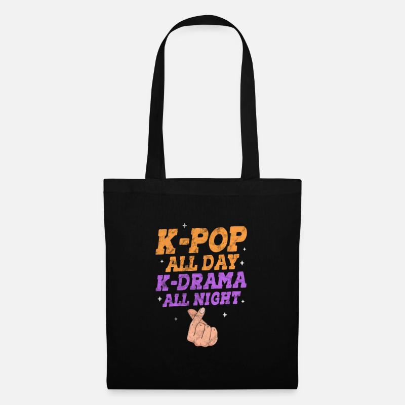 K-Pop Koreanisch Musik Pop Korea Kpop Geschenk - Stoffbeutel - Schwarz