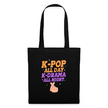 K-Pop - Stoffbeutel - Schwarz - Vorne