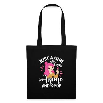 K-Pop Anime - Stoffbeutel - Schwarz - Vorne
