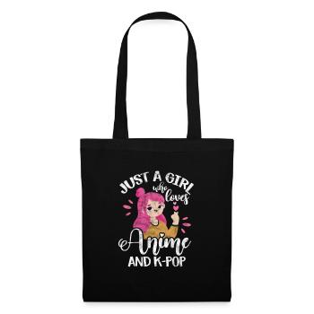 K-Pop Anime Musique Coréenne Pop Corée Cadeau - Sac en tissu - noir - Devant