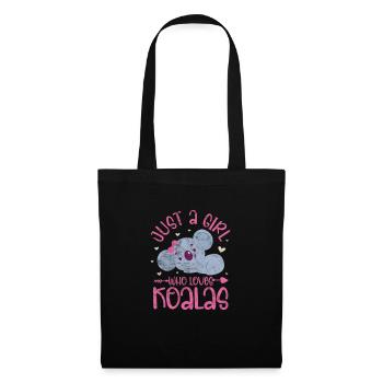 fille koala - Sac en tissu - noir - Devant