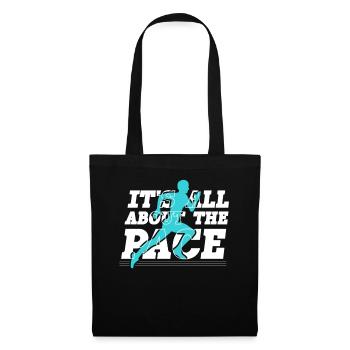 Tout tourne autour du pace marathon runners - Sac en tissu - noir - Devant