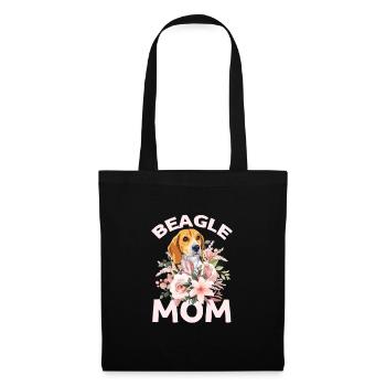 Beagle Mama Propriétaire de chien Chien Mère Cadeau - Sac en tissu - noir - Devant