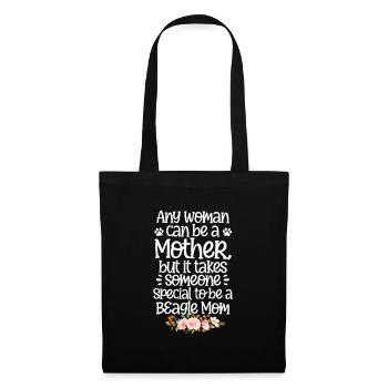 Beagle Mama Propriétaire de chien Chien Mère Cadeau - Sac en tissu - noir - Devant