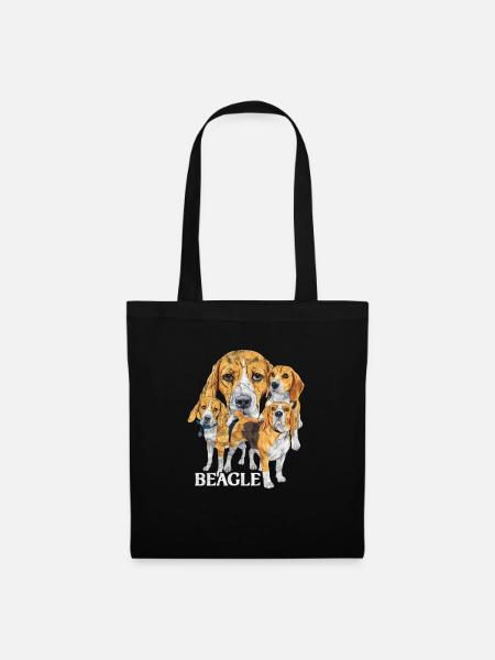 Beagle - Sac en tissu - noir